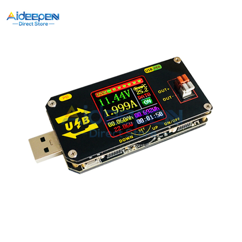 Testeur de charge d'écran couleur USB type-c CNC alimentation Buck-Boost détection PD compteur de courant de tension à contrôle numérique ► Photo 1/6