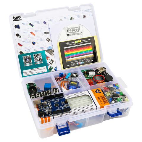 2022 le Kit de bricolage électronique de démarrage de projet de bricolage le plus économique avec tutoriel Compatible avec Arduino IDE UNO R3 CH340 ► Photo 1/6