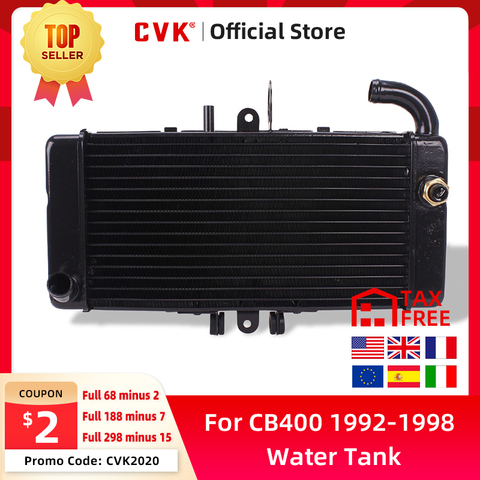 CVK Moto Aluminium Radiateur Réservoir D'eau De Refroidissement Pour HONDA CB400 CB400SF 1992 1993 1994 1995 1996 1997 1998 92-98 ► Photo 1/6