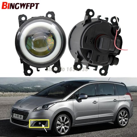 2 pièces/paire (gauche + droite) Angel Eye voiture-style phares antibrouillard LED accessoires de voiture pour p-eugeot 5008 2009-2022 pour p-eugeot 207 ► Photo 1/6