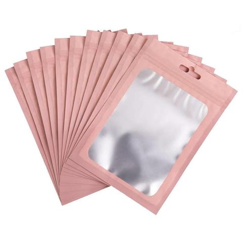 100 pièces/paquet mat fermeture éclair sac en plastique feuille d'aluminium hologramme alimentaire poche petite étanche à l'eau fermeture éclair refermable pochettes 6*10cm ► Photo 1/6