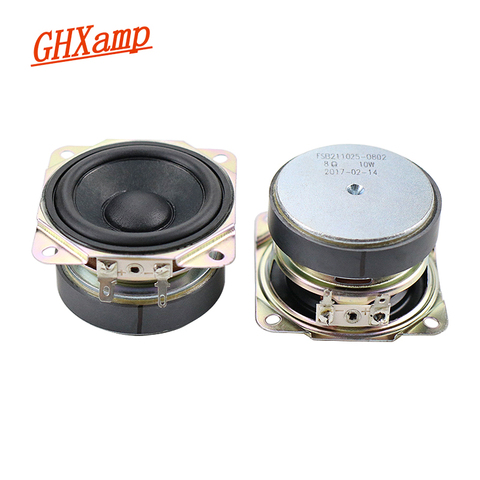 GHXAMP – haut-parleur Bluetooth, 2.5 pouces, haut-parleur à gamme complète, 8ohm, 10W, bricolage, 66mm, pleine fréquence, dôme en caoutchouc, Film de soie, 2 pièces ► Photo 1/6