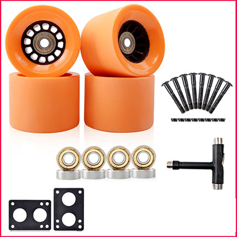 Roues de Skateboard 78a, 70x51mm, 2022 nouveauté tailles, pour roues Longboard, avec roulements et outils, avec joint de 6mm, vis de 29mm ► Photo 1/6