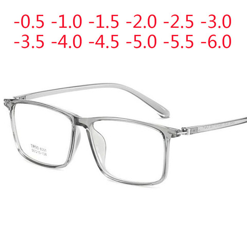 Lunettes de Prescription à monture carrée, très grandes, Vintage, pour myopie, 0.5, 1.0, 1.5, 2.0, 2.5, 3.0, 3.5, 4.0, 4.5, 5.0, 6.0 ► Photo 1/6