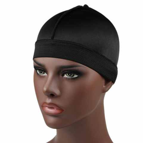 Bonnet unisexe pour perruque, bandeau large, soyeux, extensible, doublure pour motard, Turban, chapeau pour femmes et femmes, accessoires pour cheveux ► Photo 1/6