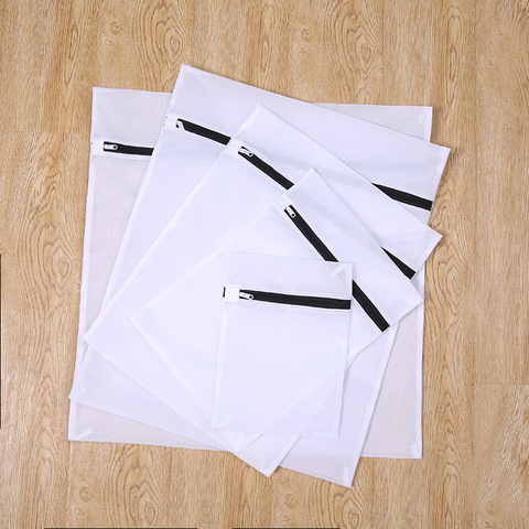 Sacs de lavage de blanchisserie de Polyester de sac de blanchisserie de maille de fermeture éclair ► Photo 1/6
