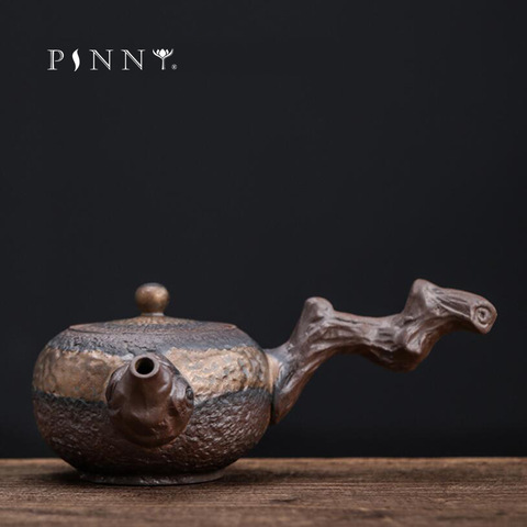 PINNY – théière à poignée latérale en bois mort, théière en céramique Antique, Service à thé créatif pigmenté Kung Fu chinois ► Photo 1/5