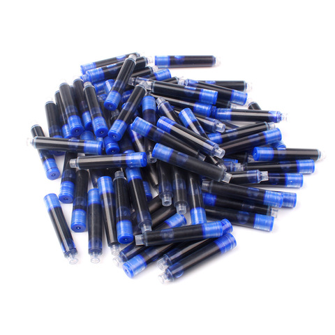 20 pièces 2.6 / 3.4 noir universel stylo plume cartouches d'encre stylo recharge/effaçable encre bleue ► Photo 1/6