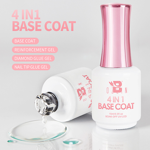 Fonction de couche de Base 4 en 1 15ML, vernis à ongles Gel UV LED à tremper, longue durée, colle de pointe, outils d'art, laque ► Photo 1/6