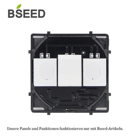 Bseed-interrupteur tactile 110 ~ 240V AC, commutateur de commande 1/2/3 gangs sans panneau en verre, prise Standard ue ► Photo 1/3