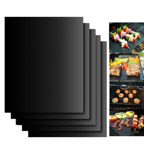 Feuilles de cuisson antiadhésives pour Barbecue, tapis réutilisable, 44x33cm, 2 pièces ► Photo 1/6