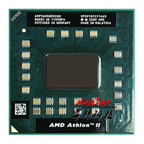 AMD Athlon II processeur d'unité centrale double-coeur Mobile P360 2.3 GHz double-coeur double-fil AMP360SGR22GM Socket S1 ► Photo 1/1
