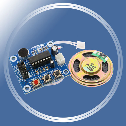 Module d'enregistrement vocal ISD1820, panneau vocal, module de téléphone avec Microphones et haut-parleur pour arduino ► Photo 1/6