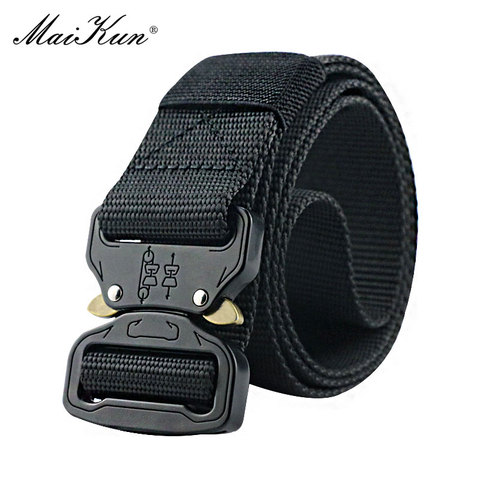 Militaire Équipement Combat Tactique Ceintures pour Hommes NOUS Armée Formation Nylon Boucle En Métal Taille Ceinture Extérieure Chasse Ceinture 3.8 cm ► Photo 1/6