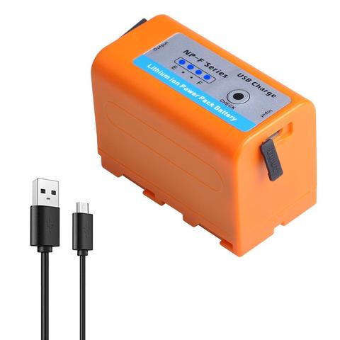 Batterie pour Sony NPF750 NP F750 F730 F770 5200 F550 NP-F750 TRV110K V1J z1, NP-F770 mAH, sortie USB LED CCD-TRV58 ► Photo 1/6