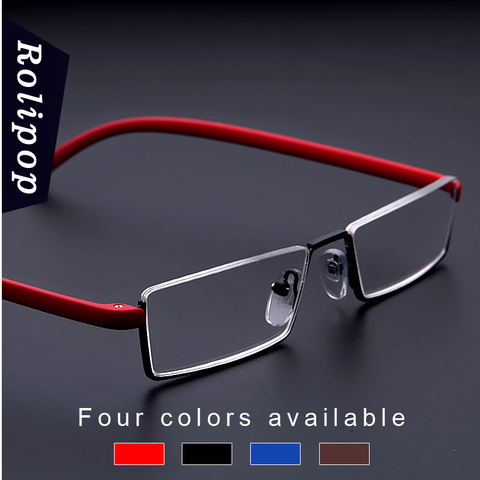 TR90 femmes demi-cadre lecteur lunettes de lecture pour hommes métal Vision loupe pour travailler mâle avec étui ► Photo 1/6