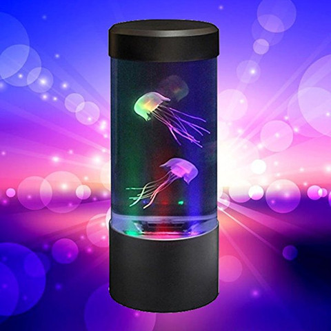 Méduse humeur LED veilleuse fantaisie Aquarium hypnotique couleur changeante bureau lampe de chevet enfants décor à la maison USB puissance ► Photo 1/6