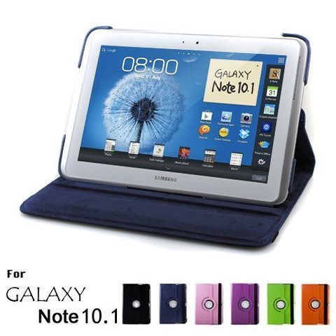 Aimant pour Samsung Galaxy Note 10.1 2012 GT-N8000 N8000 N8010 N8020 étui pour tablette 360 support rotatif support rabattable housse en cuir ► Photo 1/6