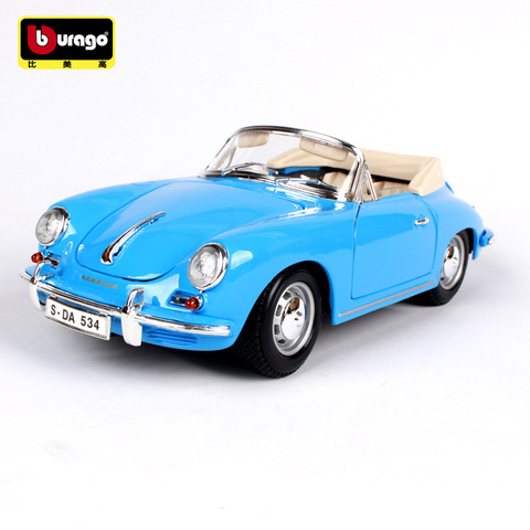 Bburago 1/18 1961 Porsche 356B alliage rétro modèle de voiture classique modèle de voiture décoration Collection cadeau ► Photo 1/5