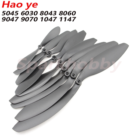 10 pièces/lot Hao ye EP-5045/6030/7060/8043/8060/9047/9070/1047/1147 3mm trou haute efficacité vitesse lente pagaie pour RC avion partie ► Photo 1/6