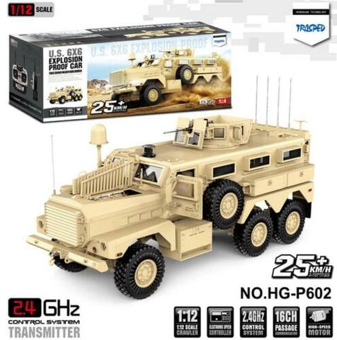 1/12 6*6 RC Cougar 6x6 MRAP véhicule 16CH Radio anti-déflagrant voiture ESC moteur TH16379 ► Photo 1/1