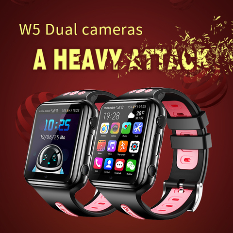 696 H1/W5 4G GPS Wifi location étudiant/enfants montre intelligente téléphone android système horloge app installer Bluetooth Smartwatch 4G carte SIM ► Photo 1/6