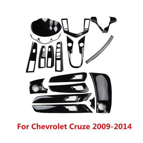 Couvercle de poignée pour panneau de commande de fenêtre, moulure intérieure de voiture, noir brillant, moulure centrale, pour Chevrolet Cruze 2009-2014 ► Photo 1/6