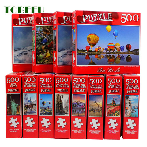 TOBEFU 500 pièces Puzzle décompression assemblage image paysage Puzzles jouet pour enfants adultes jeu jouets éducatifs ► Photo 1/6