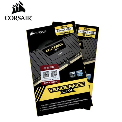 CORSAIR Vengeance LPX16GB(8GB * 2) Kit DDR4 PC4 2400Mhz 2666Mhz 3000Mhz 3200Mhz 3600Mhz RAM de bureau mémoire 16GB DIMM ► Photo 1/1