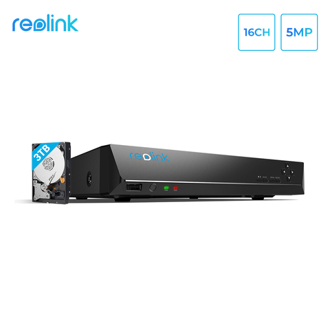 Reolink-enregistreur vidéo en réseau, avec disque dur 3 to, pour caméra IP HD, 16 canaux, 5mp, 4mp, RLN16-410 ► Photo 1/6