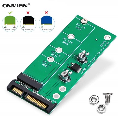 Onvian-adaptateur SATA M2 vers M.2 (NGFF), carte convertisseur SSD, 6Gbps, base SATA B/B + clé M, haute vitesse ► Photo 1/6