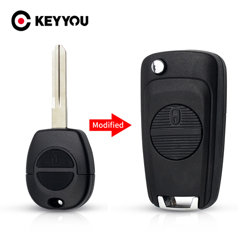 KEYYOU-coque pour clé télécommande à 2 boutons, coque pour clé télécommande non coupée, pour Nissan Micra, Almera, Primera, x-trail, A33 ► Photo 1/6