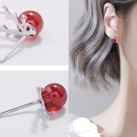 Boucles d'oreilles en forme de cerf pour femmes, Bijoux à la mode, accessoires de noël, cadeaux ► Photo 1/6