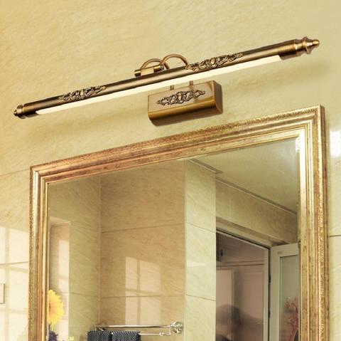 Lampe de miroir cosmétique rétro 500mm 8W LED maquillage européen vanité salle de bains applique murale Bronze éclairage d'armoire décoration ► Photo 1/6