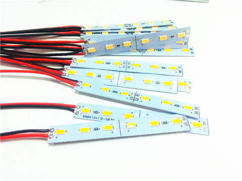 10 pièces, lumière 12V 24V 6LED 8CM 1W Module de bande dure colorée pour vitrine Machine panneau usine équipement ► Photo 1/5