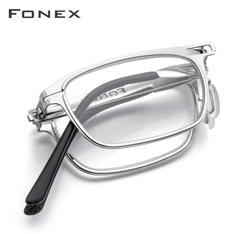 FONEX pliant lunettes de lecture hommes femmes pliable presbytie lecteur hyperopie dioptrie lunettes sans vis lunettes ► Photo 1/6