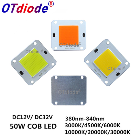 DC12V 32V 50W LED COB intégré Smart IC pilote haute puissance 12V COB LED blanc froid blanc chaud spectre complet ► Photo 1/6