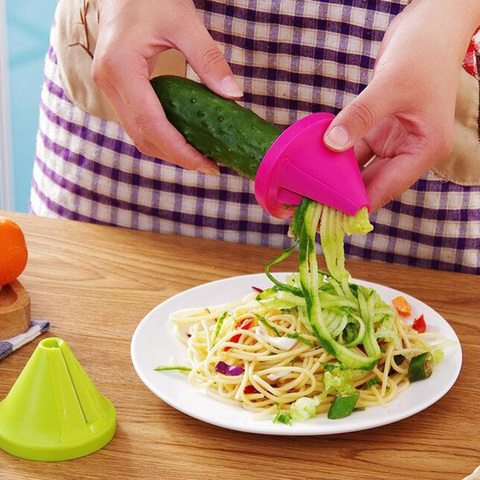 Nouveau légume fruits spirale déchiqueter processus dispositif Cutter trancheuse éplucheur cuisine outil Spiralizer Cutter râpes cuisine outil Gadget ► Photo 1/5