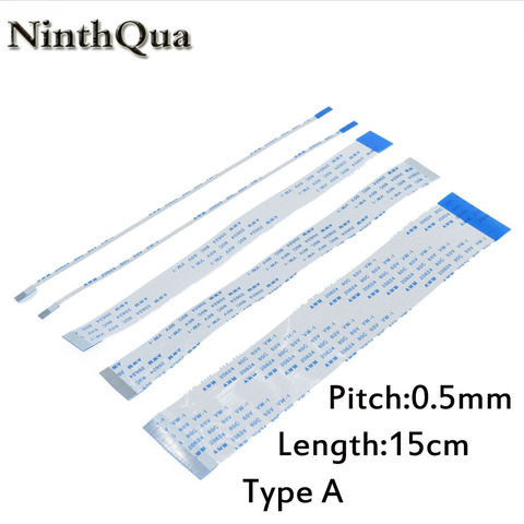 Câble plat Flex FFC/FPC, 1 pièce, 4 broches, 6 broches, 8 broches, 10 broches, 12 broches, 14 broches, 16 broches, 30 broches, 40 broches, type A, même côté, 0.5mm, longueur de lancement 150MM ► Photo 1/3