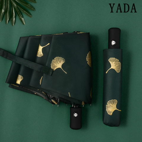 YADA – parapluie automatique à feuilles de pluie, coupe-vent, pliable, pour femmes, parasol à feuilles UV, YD213 ► Photo 1/6