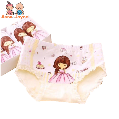 4 pièces/lot filles culottes dessin animé princesse Triangle enfants slips coton sous-vêtements mignon enfants 2-10 ans ► Photo 1/6