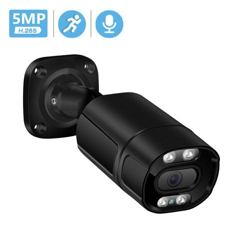 BESDER 5MP 48V POE caméra IP extérieure P2P Ai détection de mouvement RTSP 3MP 1080P HD caméra infrarouge IP ONVIF caméra de sécurité Audio CCTV ► Photo 1/6