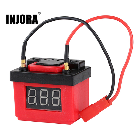 INJORA 1 pièces alarme basse tension Lipo batterie Simulation décoration pour 1/10 RC chenille voiture axiale SCX10 III 90046 Traxxas TRX4 TRX6 ► Photo 1/6