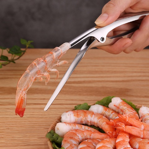 Acier inoxydable crevettes éplucheur outils de cuisine accessoires appareils de cuisine ustensiles Gadgets pour Chef pour la commodité de la cuisine ► Photo 1/6