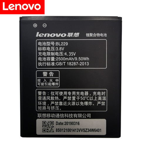 Batterie de secours de haute qualité pour lenovo A8 A806 A808T 2022 BL229, 229 mAh, nouveau modèle 2500 ► Photo 1/4