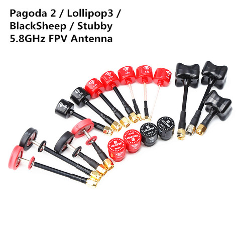 Antenne pagode FPV 2/lolip3/BlackSheep/Stubby SMA/5.8/MMCX/UFL, pour Drone de course RC FPV RP-SMA, quadrirotor GHz ► Photo 1/6