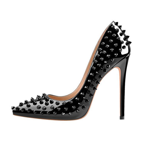 Onlymaker – escarpins à rivets de haute qualité pour femmes, chaussures de mariage, décoration de pierres précieuses, talons brillants multicolores, grande taille ► Photo 1/6