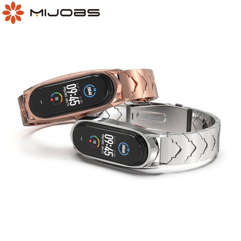 Bracelet pour Xiaomi Miband 5 Bracelet pour Mi Band 4 sangle métal Correa pour Miband 3 Bracelet Bracelet Pulseira pour Mi 5 Correa ► Photo 1/6