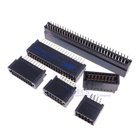 5 pièces, fente de connecteur de carte bord, pas 2.54mm, 8 10 12 14 16 18 20 22 24 26 28 30 36 40 broches PCB, prise pour doigts en or ► Photo 1/6