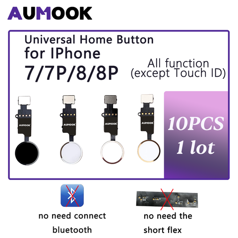10 pièces 6th génération 3D Touch bouton accueil universel pour iPhone 7 7 plus 8 8 plus SE 2022 flex câble restauration fonction de retour ► Photo 1/6